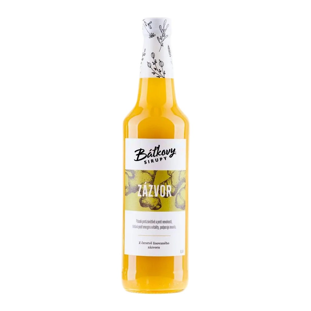 [1311835553555540] Báťkovy sirupy - Zázvorový sirup 500ml