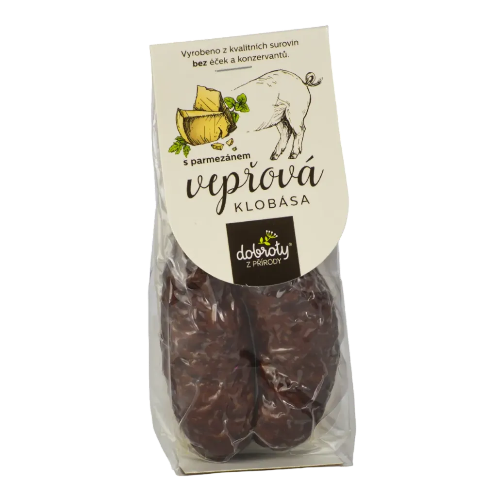 [301022] Dobroty z přírody - Vepřová klobása s parmazánem 2ks