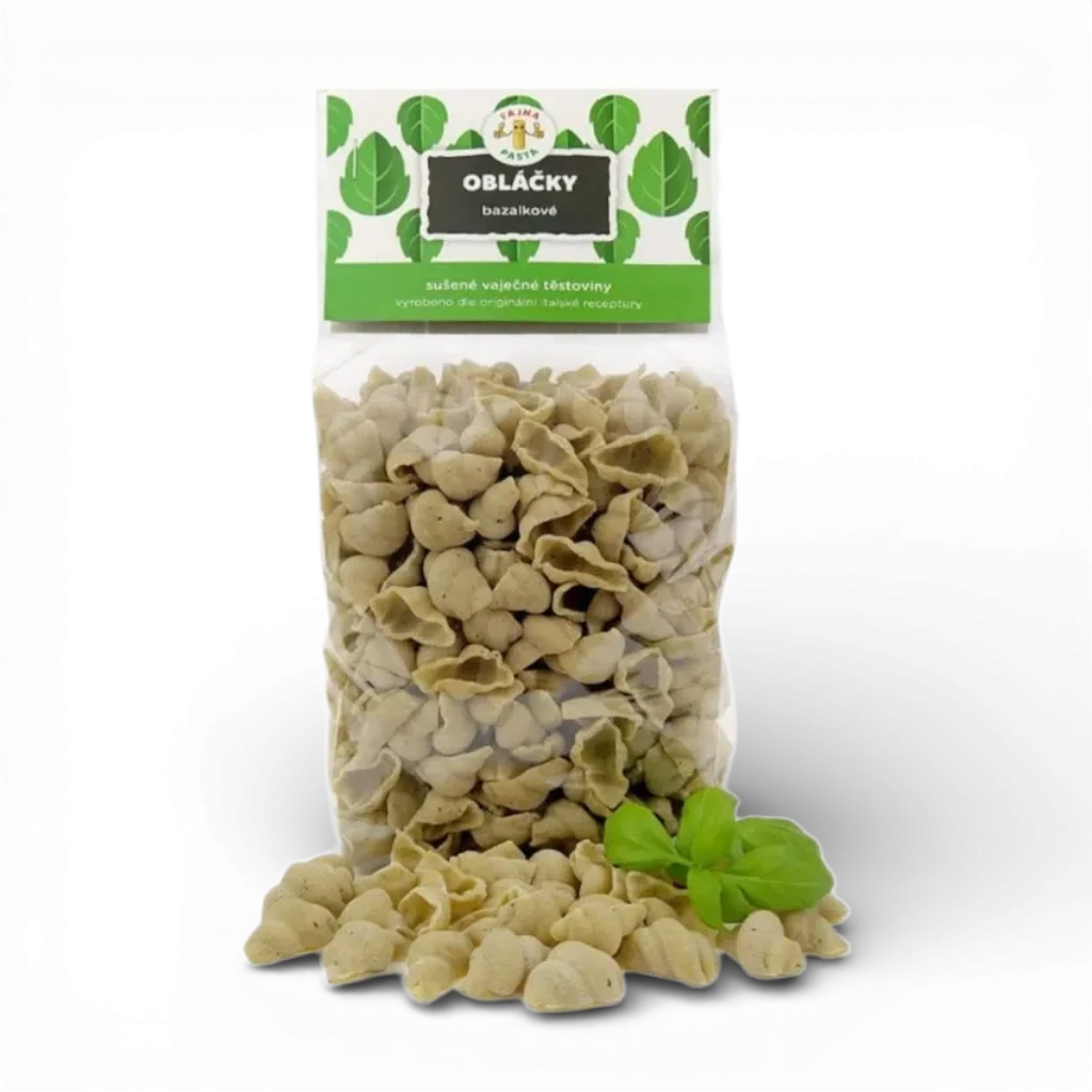 [051] Fajna pasta - Těstoviny bazalkové obláčky 400g