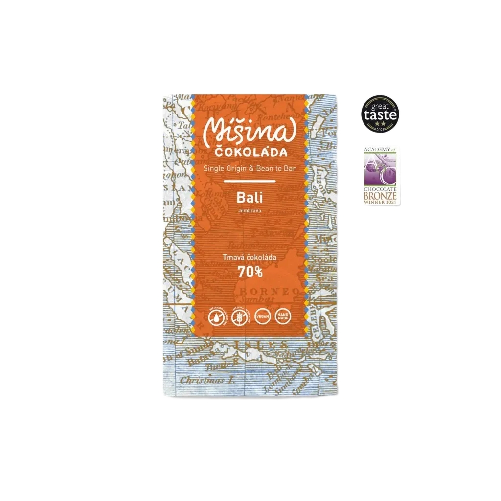 [149] Míšina čokoláda - Tmavá čokoláda 70% Bali 50g