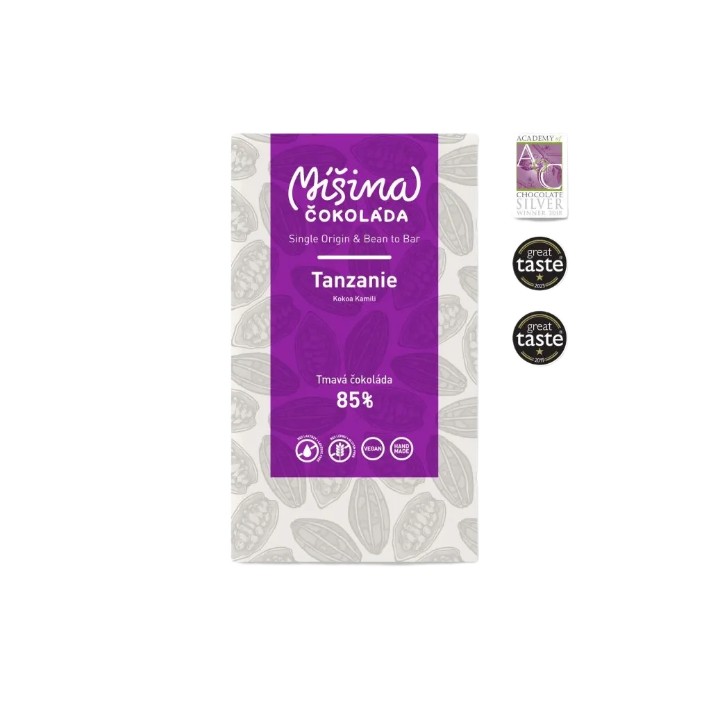 [1855360764958360] Míšina čokoláda - Tmavá čokoláda 85% Tanzanie 50g