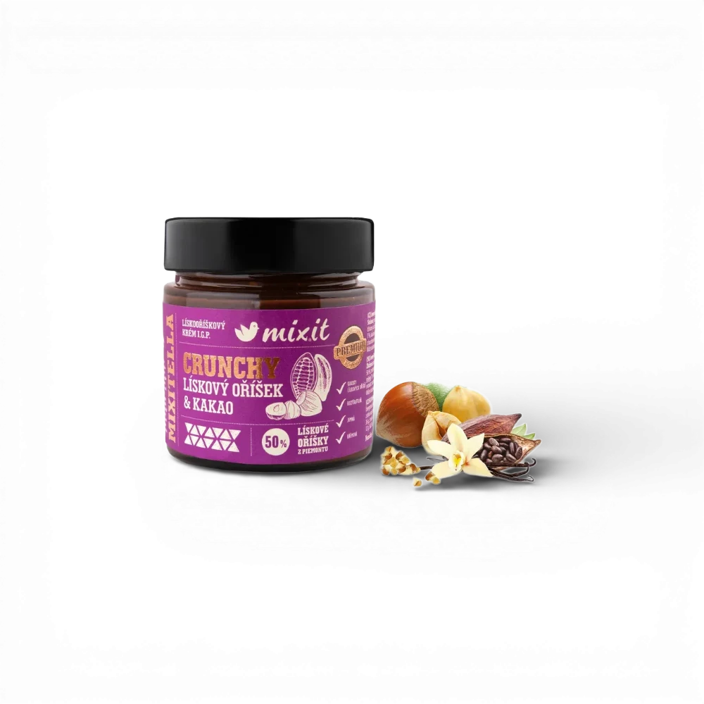 [1811450324474790] Mixit - Mixitella Crunchy Premium lískové oříšky z Piemontu a kakao 200g