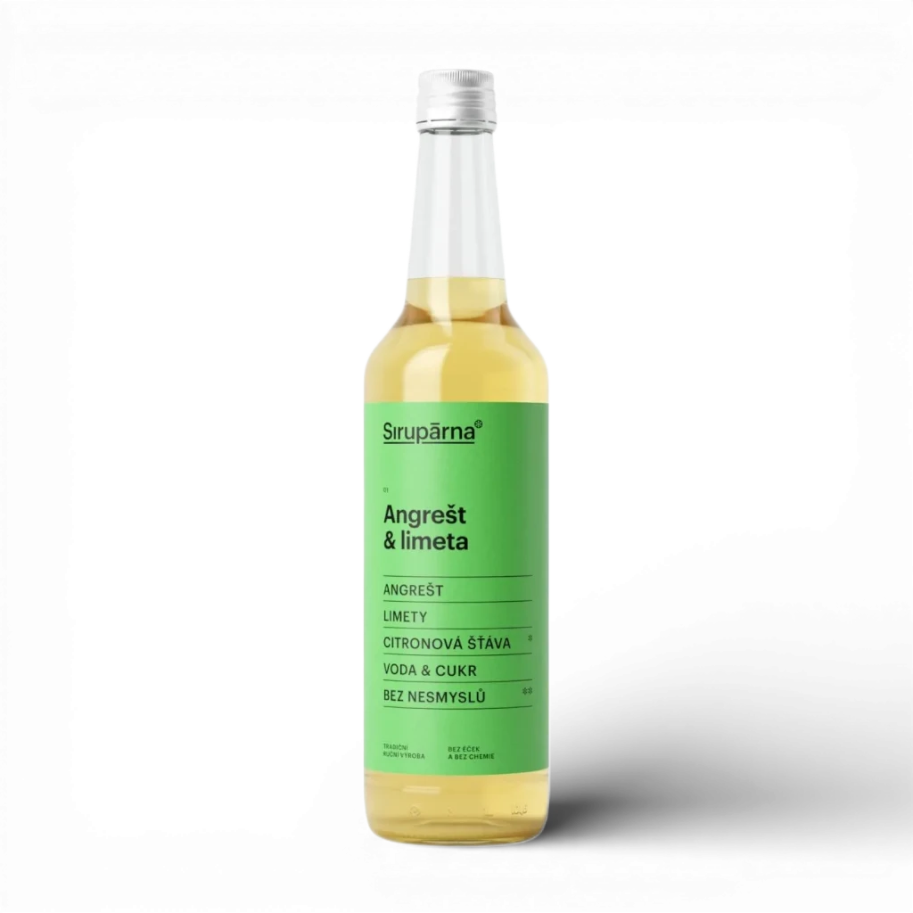 [SIR092] Sirupárna - Angrešt & limeta sirup 0,5l