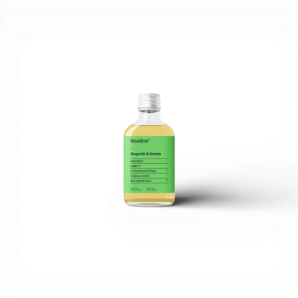 [SIR091] Sirupárna - Angrešt & limeta sirup 0,1l