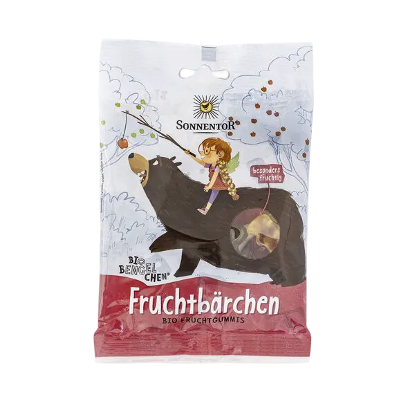 [00971] Sonnentor -  Ovocní medvídci - želé s ovocnou příchutí bio 100g