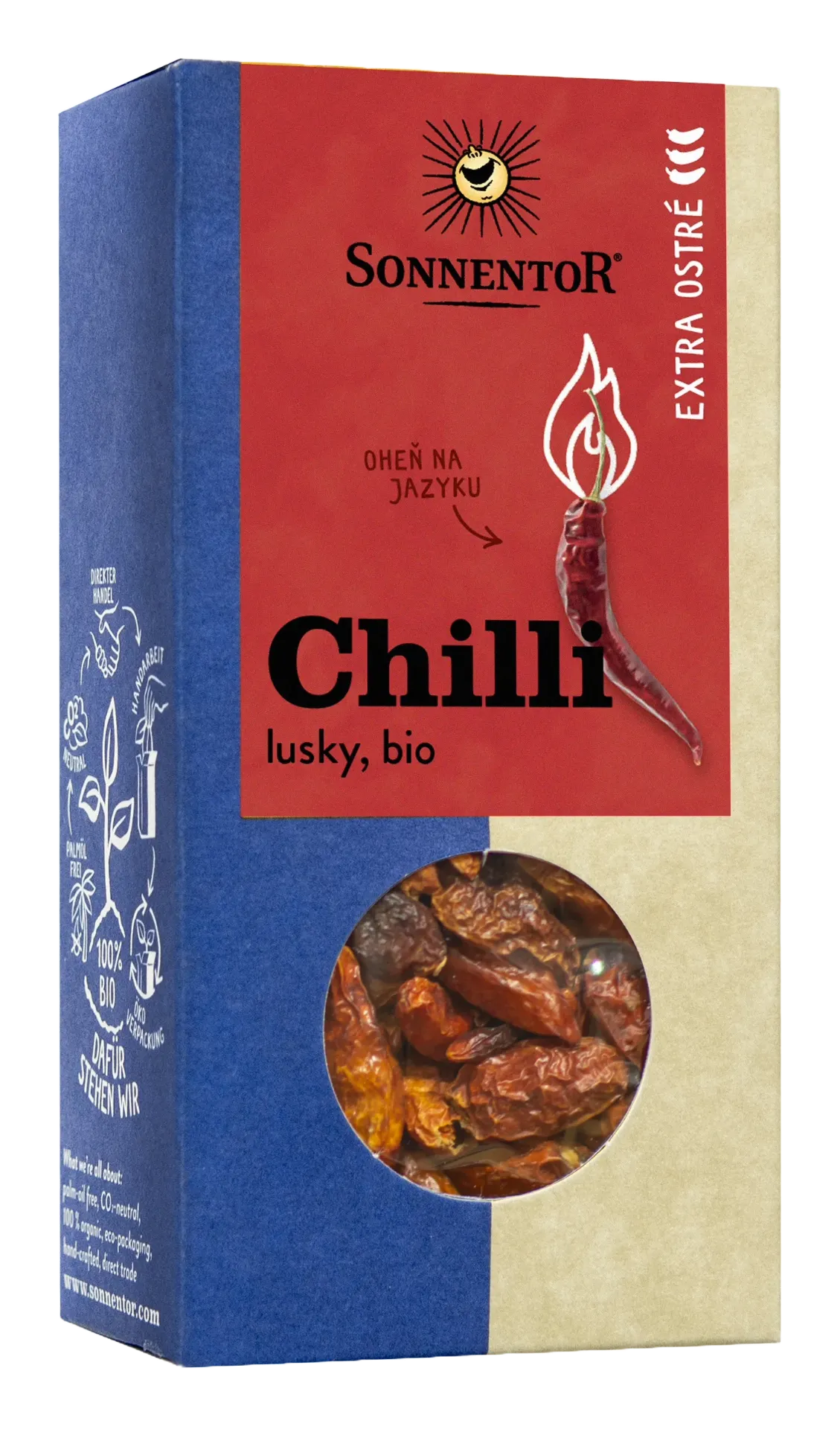[00399] Sonnentor - Chilli bio extra ostré, lusky 25g
