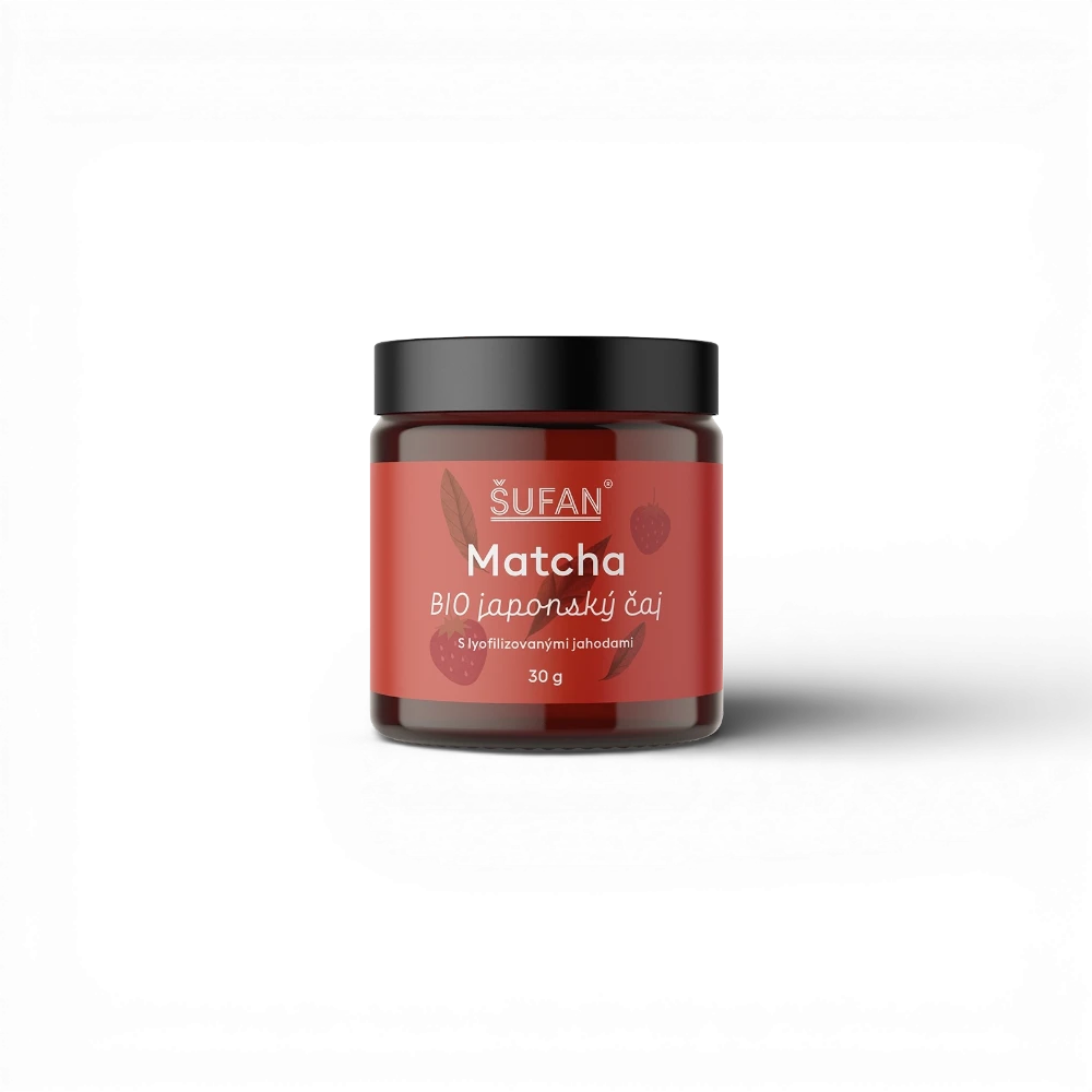 Šufan -  BIO japonský čaj Matcha s jahodou 30g