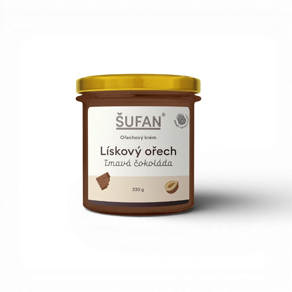 [G 08] Šufan - Lískový ořech tmavá čokoláda 330 g