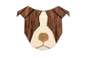 BeWooden - Dřevěná brož pes Staford bulteriér