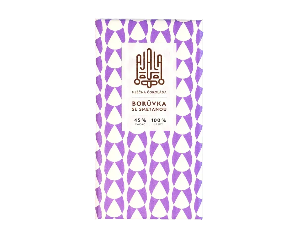 [1259349315488870] Ajala Chocolate - Borůvková se smetanou 45% 45g (M)