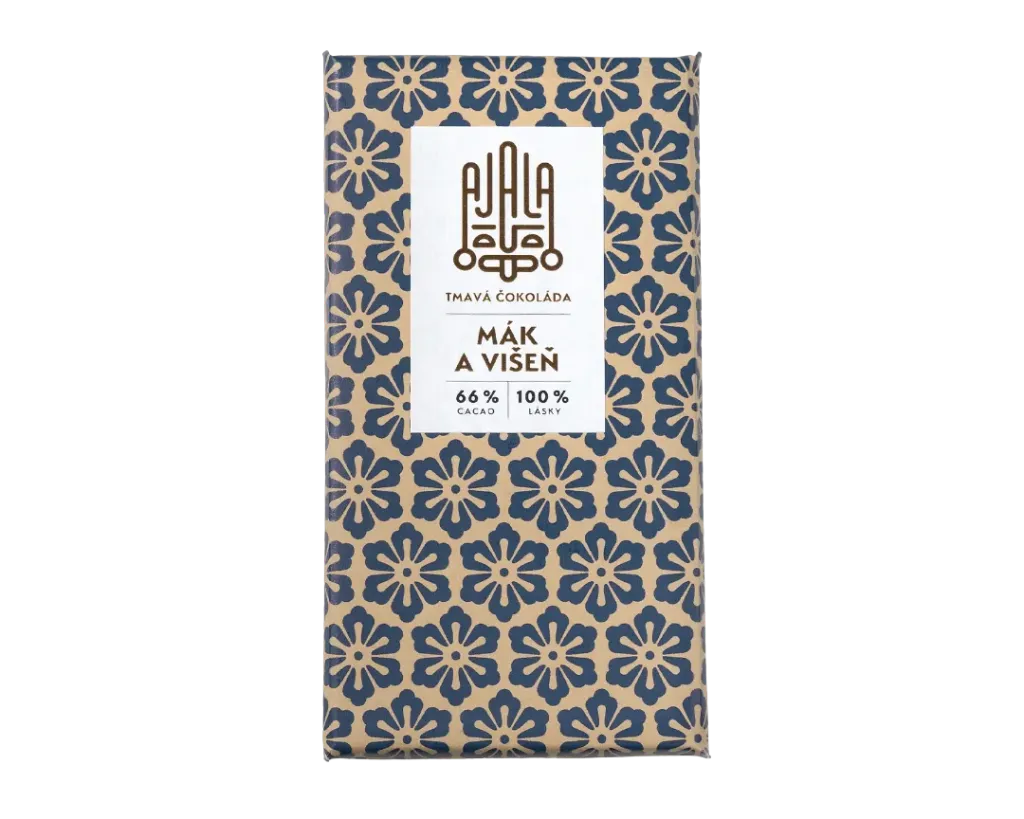 [MV] Ajala Chocolate - Mák a višeň 53% 45g (M)