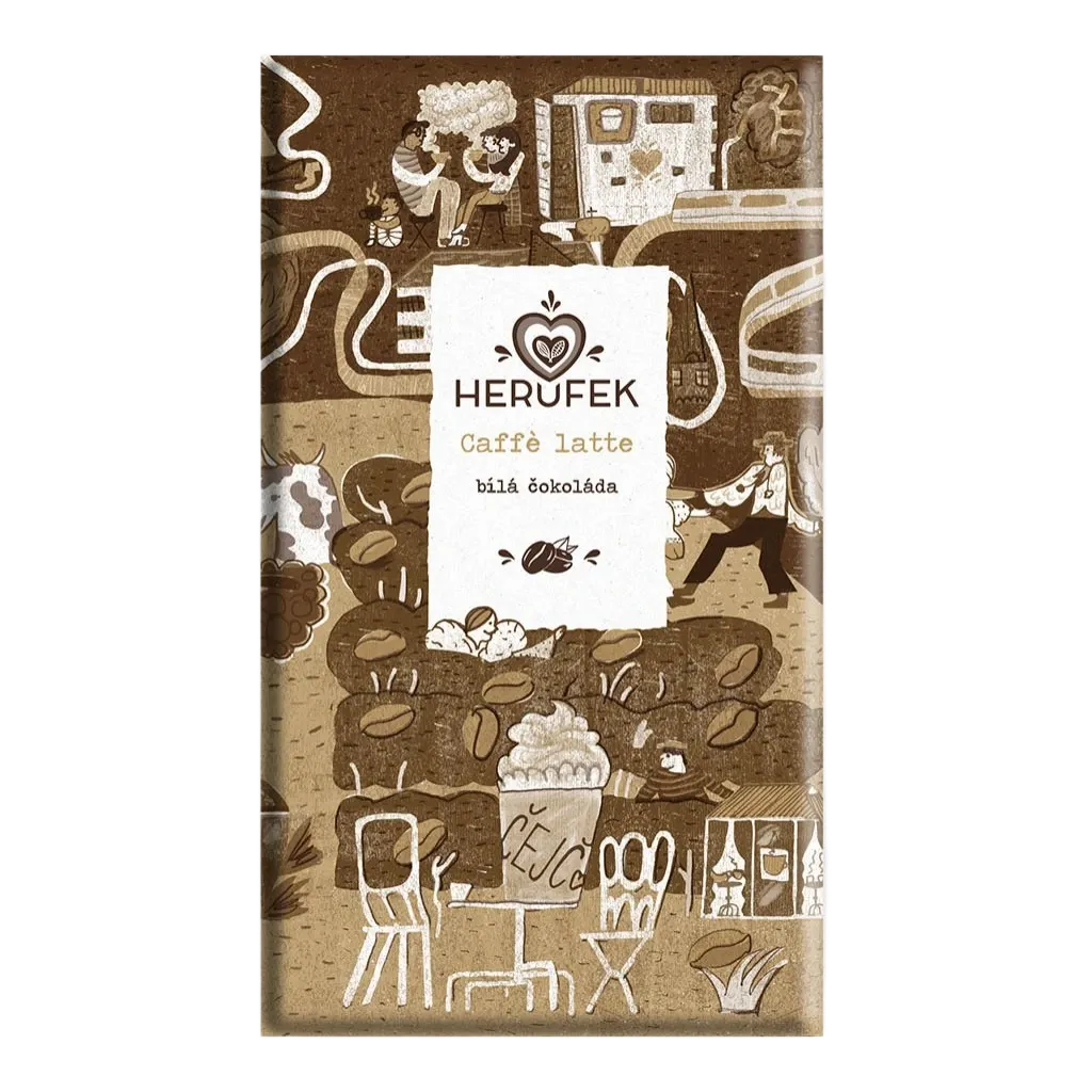 [59] Herůfek - Čokoláda bílá Caffè Latte 40% 50g