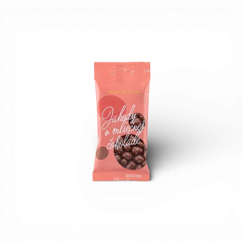 Kolatch - Dražé jahody v mléčné čokoládě 35g