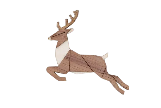 [Jumping Deer Brooch - Dřevěná brož Jumping Deer Brooch] BeWooden - Dřevěná brož Jumping Deer Brooch