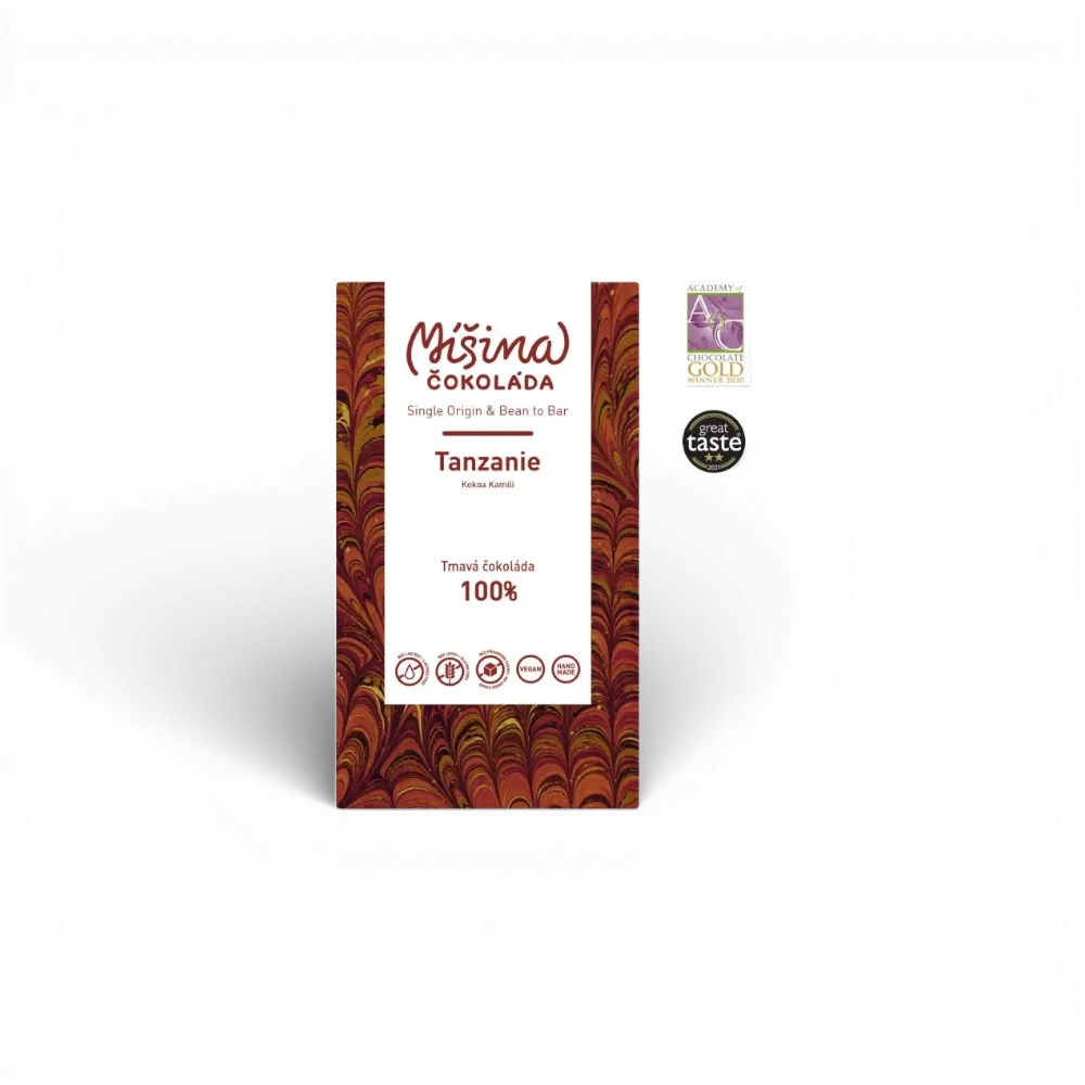 [167] Míšina čokoláda - Tmavá čokoláda 100% Tanzanie 50g