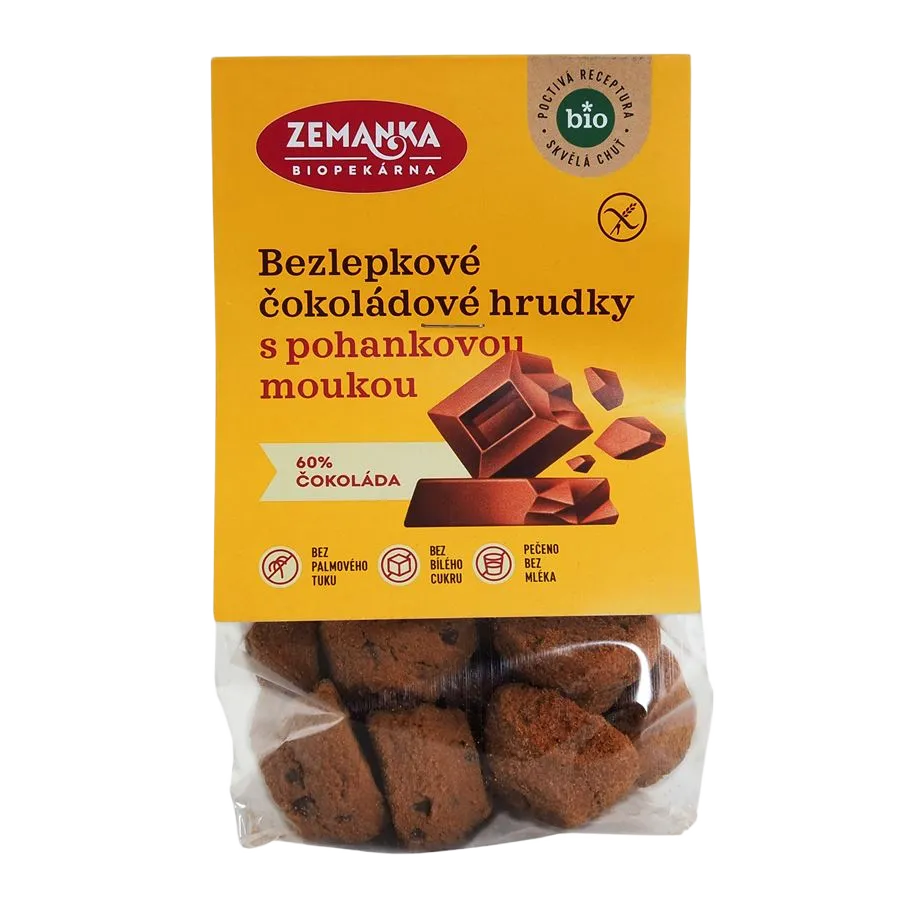 [BZL03] Zemanka Biopekárna - BIO bezlepkové pohankové hrudky s čokoládou 100g