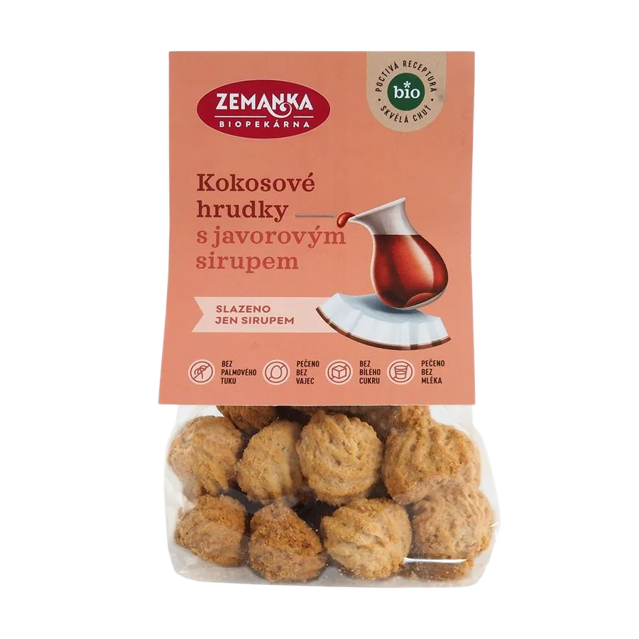 [SUS03] Zemanka Biopekárna - BIO kokosky s javorovým sirupem 100g