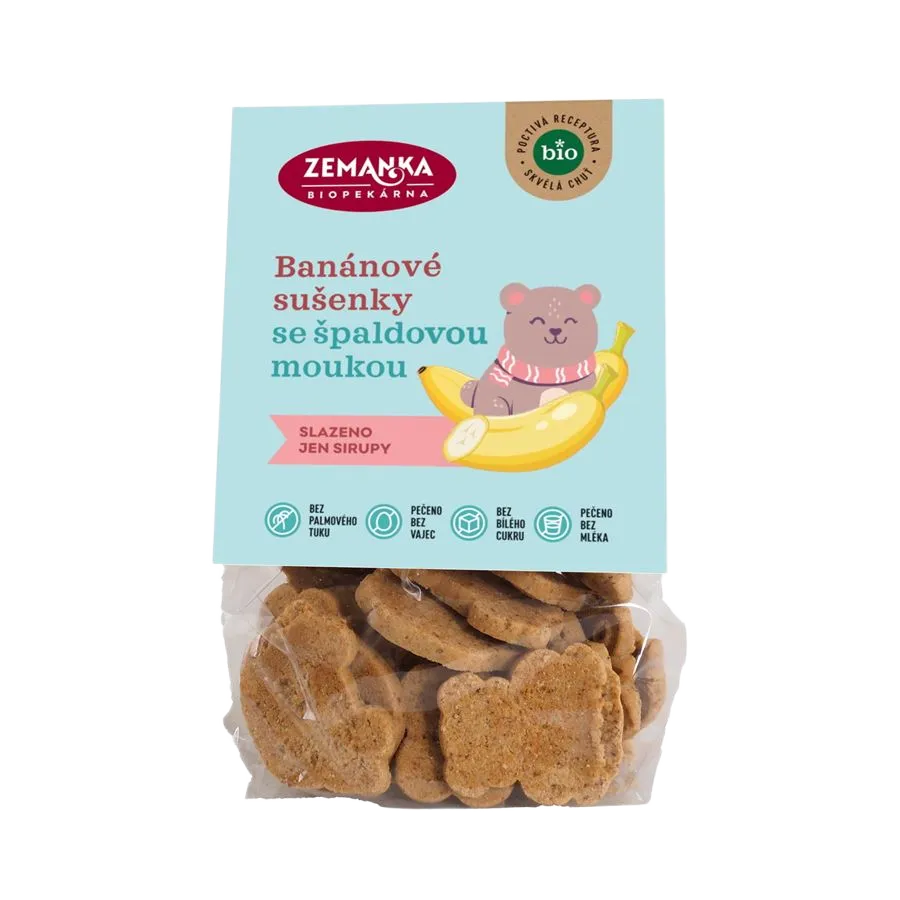 [SUS51] Zemanka Biopekárna - BIO špaldové banánové sušenky 100g