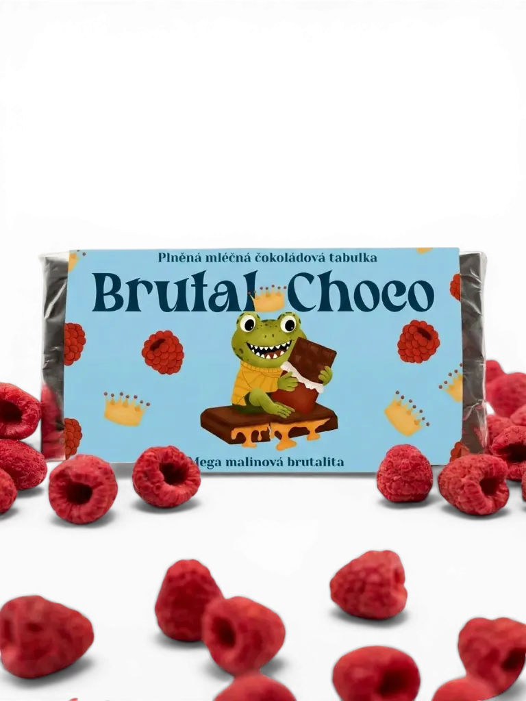Brutal Choco - Plněná mléčná čokoláda Malinová exploze 200g