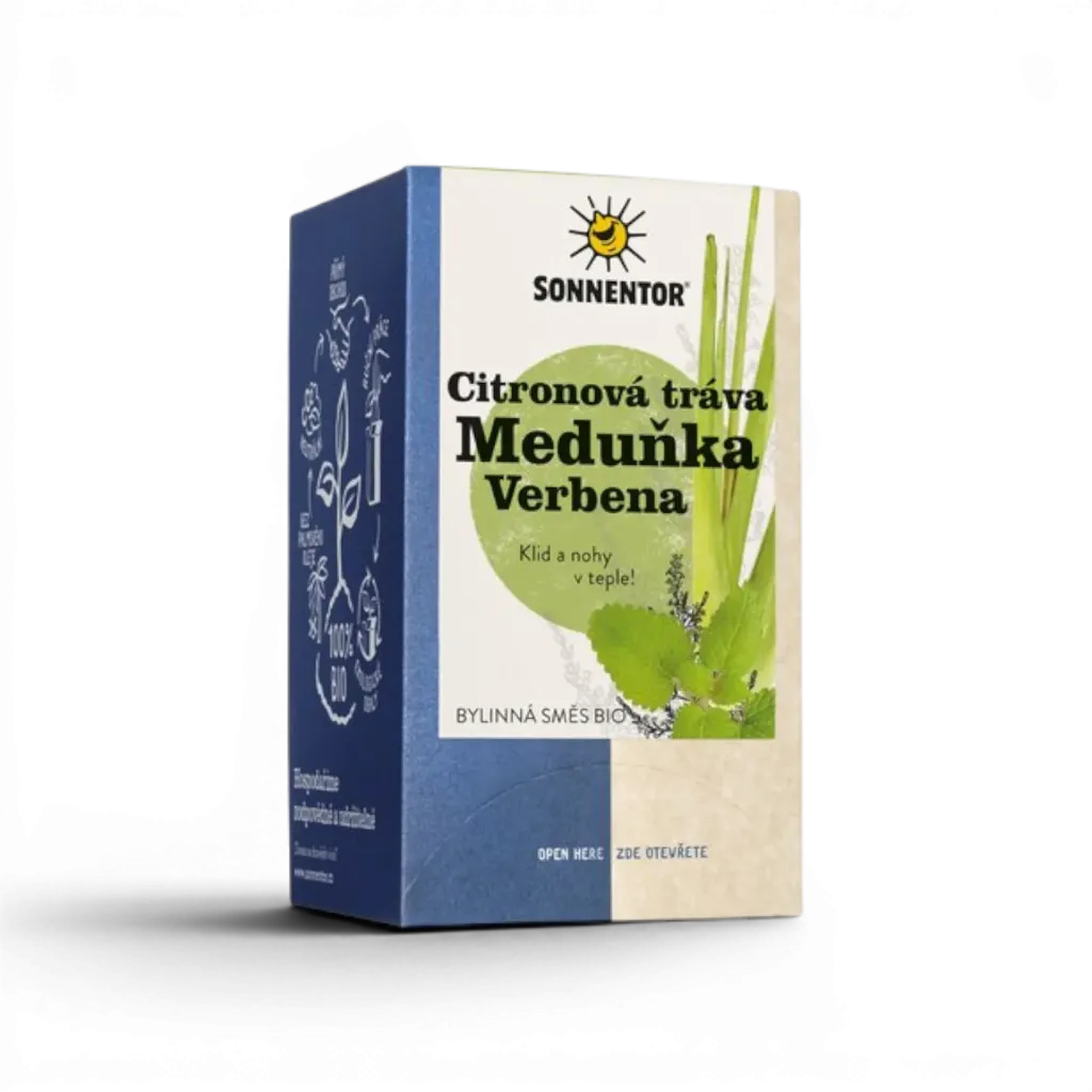 [02348] Sonnentor - Citronová tráva – meduňka – verbena bio porc.  21,6 g